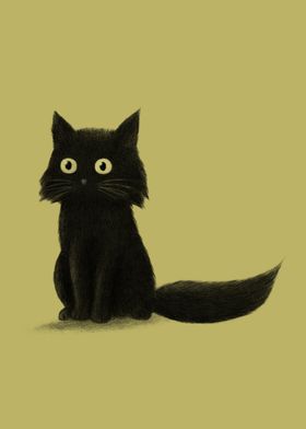 Sitting Black Cat