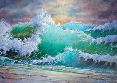wild big storm sea waves - heaven seascape view - origi ... 