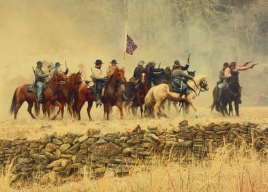 Re-enactment of the American civil war