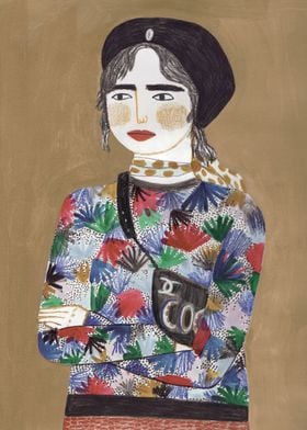 fashion illustration inspired by Chanel
