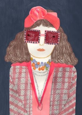 fashion illustration inspired by Gucci