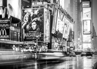 Rain in Times Square