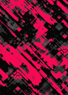 Hot pink and black digital art G75