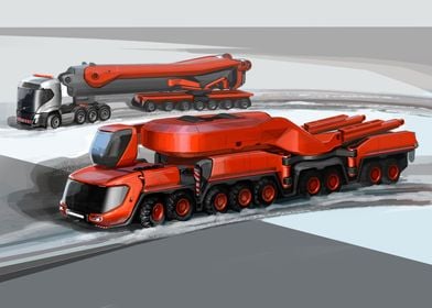 My vision of 9axle heavy crane for nearest future