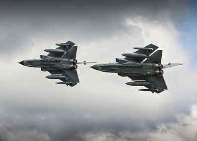 Tornado GR4s in a 'show of force'.