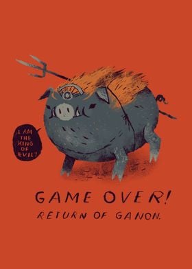 a print of the king of evil himself! pig ganon! inspire ... 