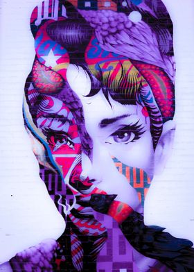 Audrey Hepburn in abstract