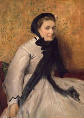 Edgar Degas - Portrait of a Woman in Gray, ca. 1865, oi ... 