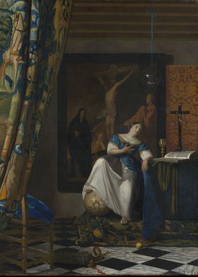 Johannes Vermeer - Allegory of the Catholic Faith, ca.  ... 