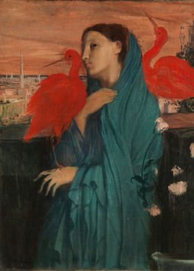 Edgar Degas - Young Woman with Ibis, 1860–62, oil on ca ... 