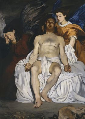 Édouard Manet - The Dead Christ with Angels, 1864, oil  ... 