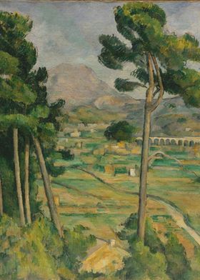 Paul Cezanne - Mont Sainte-Victoire and the Viaduct of  ... 