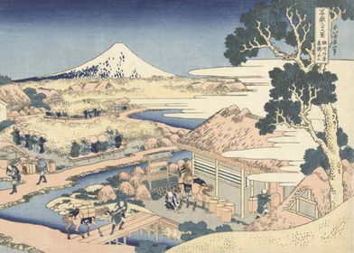 Hokusai - Fuji from the Katakura Tea Fields in Suruga,  ... 