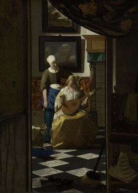 Johannes Vermeer - The Love Letter, c. 1669 - c. 1670,  ... 