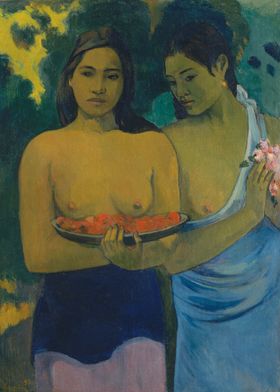 Paul Gauguin - Two Tahitian Women, 1899, oil on canvas; ... 