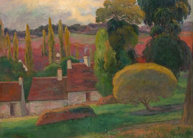 Paul Gauguin - A Farm in Brittany, ca. 1894, oil on can ... 