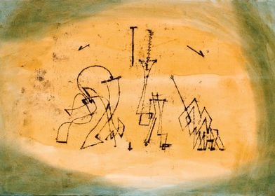 Paul Klee - Abstract Trio, 1923, watercolor and transfe ... 