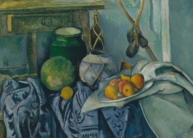 Paul Cézanne - Still Life with a Ginger Jar and Eggplan ... 