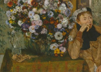 Edgar Degas -A Woman Seated beside a Vase of Flowers (M ... 