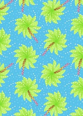 Fresh, bright and cheerful pattern of green abstract fl ... 