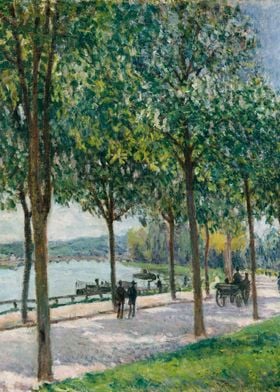 Alfred Sisley - Allée of Chestnut Trees, 1878, oil on c ... 