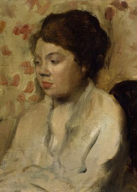 Edgar Degas - Portrait of a Young Woman, ca. 1885, oil  ... 