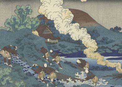 Hokusai - Poem by Kakinomoto Hitomaro, from the series  ... 