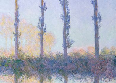 Claude Monet - The Four Trees, 1891, oil on canvas; Col ... 