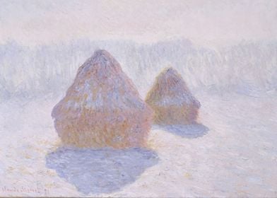 Claude Monet - Haystacks (Effect of Snow and Sun), 1891 ... 