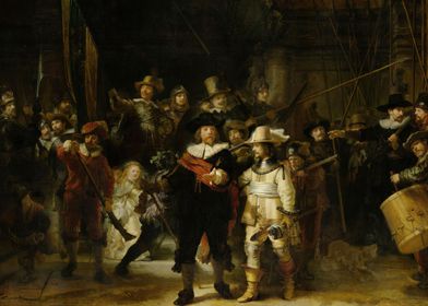 Rembrandt Harmensz van Rijn - Night Watch, 1642, oil on ... 