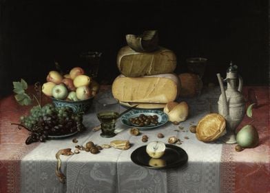 Floris Claesz. van Dijck - Still Life with Cheese, c. 1 ... 