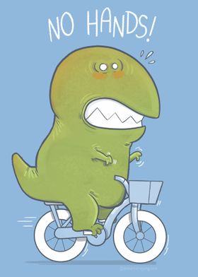 T-Rex tries biking