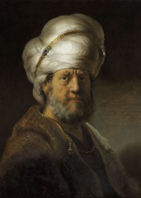 Rembrandt Harmensz van Rijn - Man in Oriental Dress, 16 ... 