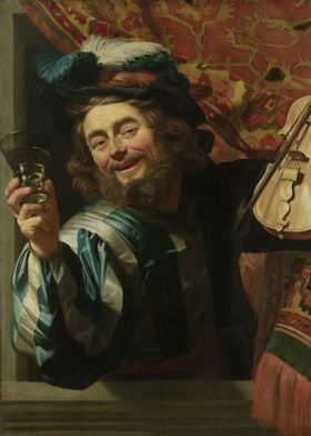 Gerard van Honthorst - The Merry Fiddler, 1623, oil on  ... 