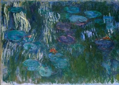 Claude Monet - Water Lilies, 1916–19, oil on canvas; Co ... 