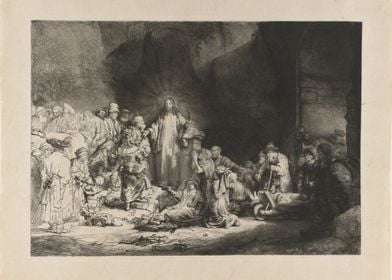 Rembrandt Harmensz van Rijn - Christ Preaching (Hundred ... 