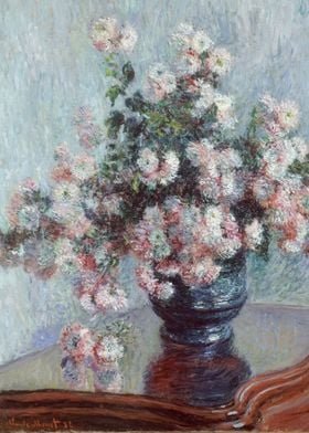 Claude Monet - Chrysanthemums, 1882, oil on canvas; Col ... 