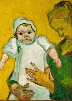 Vincent van Gogh - Madame Roulin and Her Baby, 1888, oi ... 