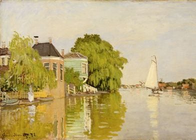 Claude Monet - Houses on the Achterzaan, 1871, oil on c ... 