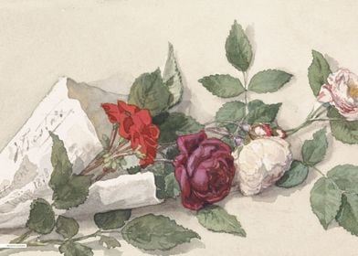 Vintage illustration of flowers 