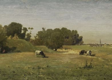 Paul Joseph Constantin Gabriël - Landscape near Abcoude ... 