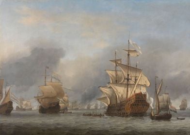 Willem van de Velde (II) - The Capture of the Royal Pri ... 