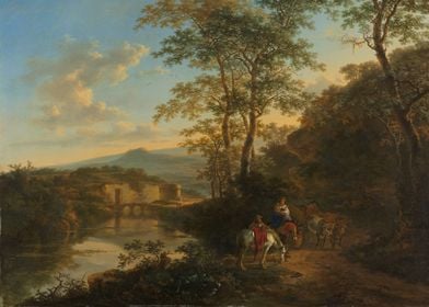 Jan Both - Italian Landscape with the Ponte Molle, 1640 ... 