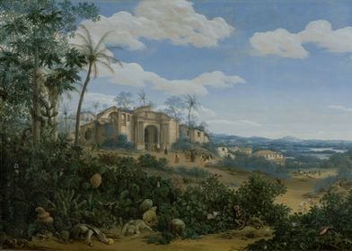 Frans Jansz Post - View of Olinda, Brazil, 1662, oil on ... 