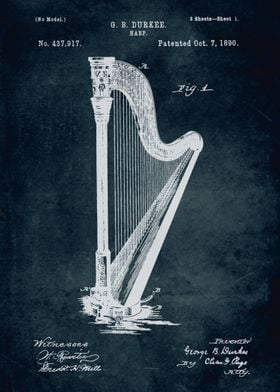 No013 - 1890 - Harp - Inventor George B. Durkee