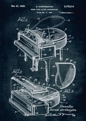 No009 - 1938 - Grand piano casing construction - Invent ... 
