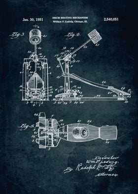 No007 - 1951 - Drumb beating mechanism - Inventor Willi ... 