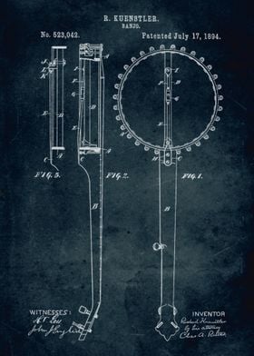 No028 - 1894 - Banjo - Inventor Richard Kuenstler