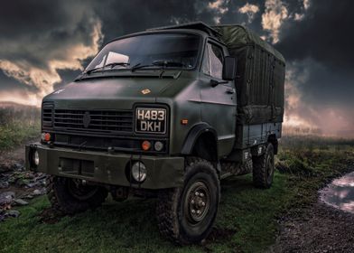 Old vintage army truck taken at a car meet then transfo ... 