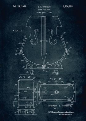 No035 - 1952 - Bass viol cart - Inventor George L Marcu ... 